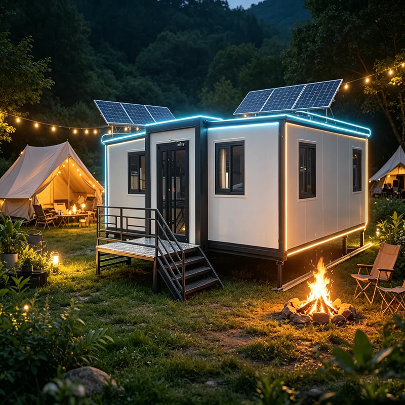 Customized Foldable Container House Prefab 20ft Durable Steel Fireproof Multi-Section Emergency Shelter Construction Guard Booth