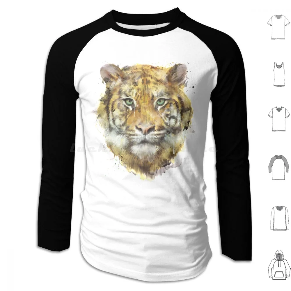 Tiger / / Strength Hoodies Long Sleeve Tiger Nature Animals Animal Wildlife Wild Wilderness Fauna Creature Amy