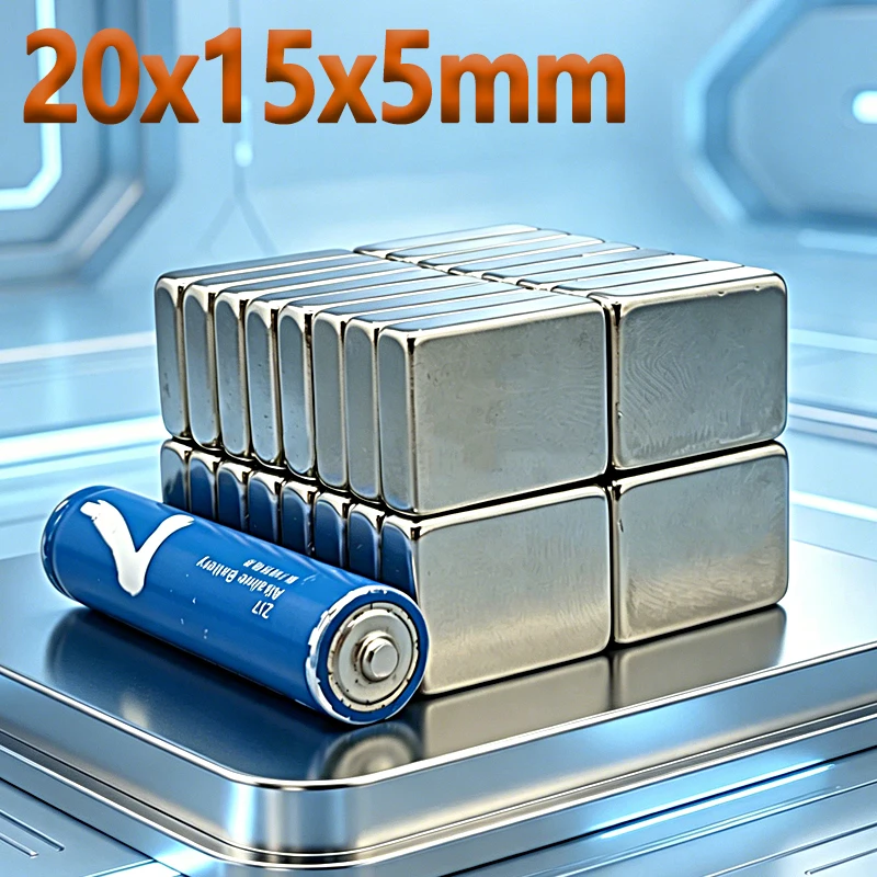 N35 NdfeB 20x15x5mm Magnet Square Shape Permanent Magnetic Imanes 20*15*5mm Accessory Neodymium Fridge Office Magnet 2-20pcs