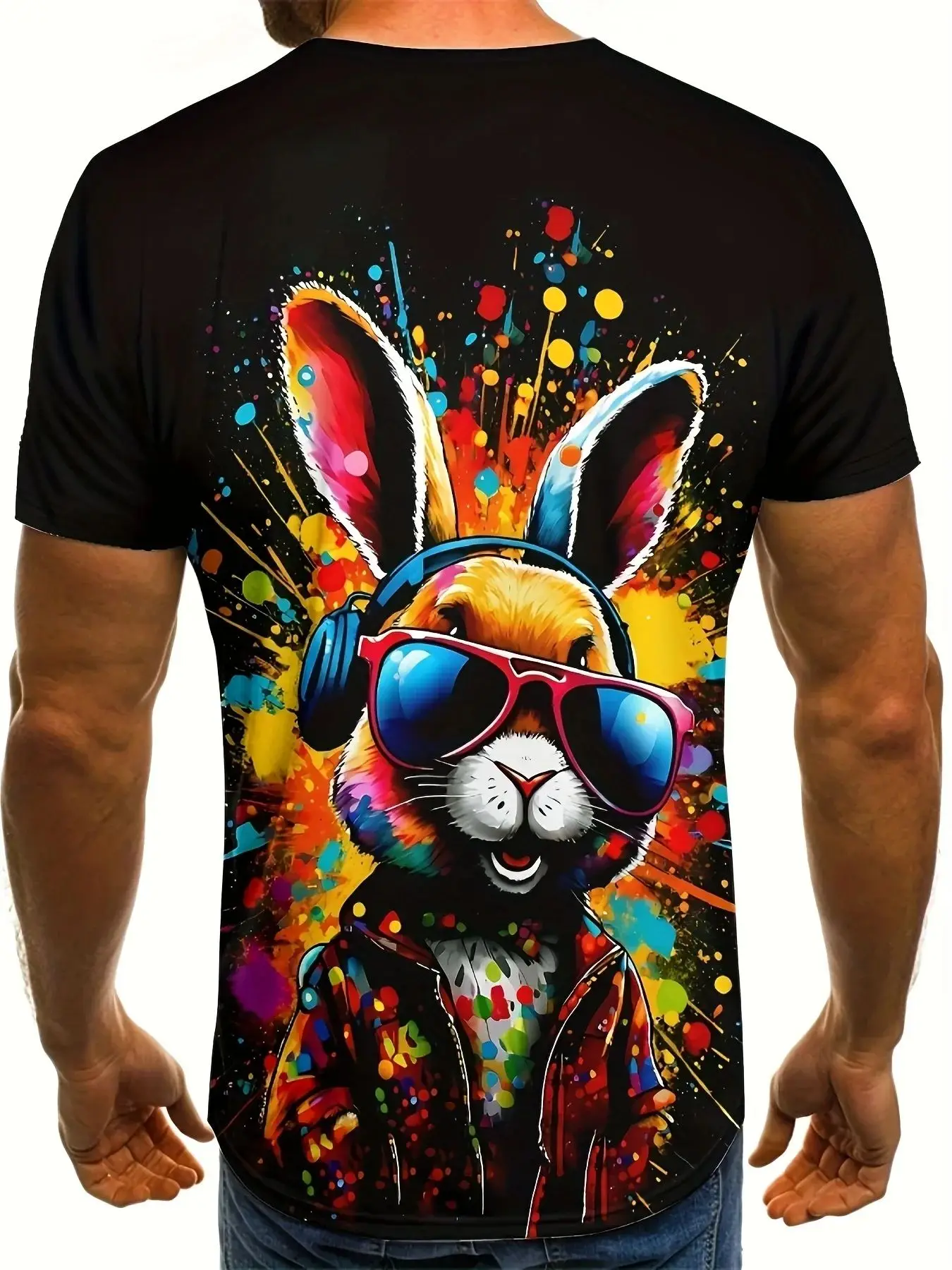 مجموعة الملابس الرياضية الصيفية غير الرسمية للرجال 2025 مصنوعة من البوليستر المطبوع ثلاثي الأبعاد وهو مريح وناعم #3