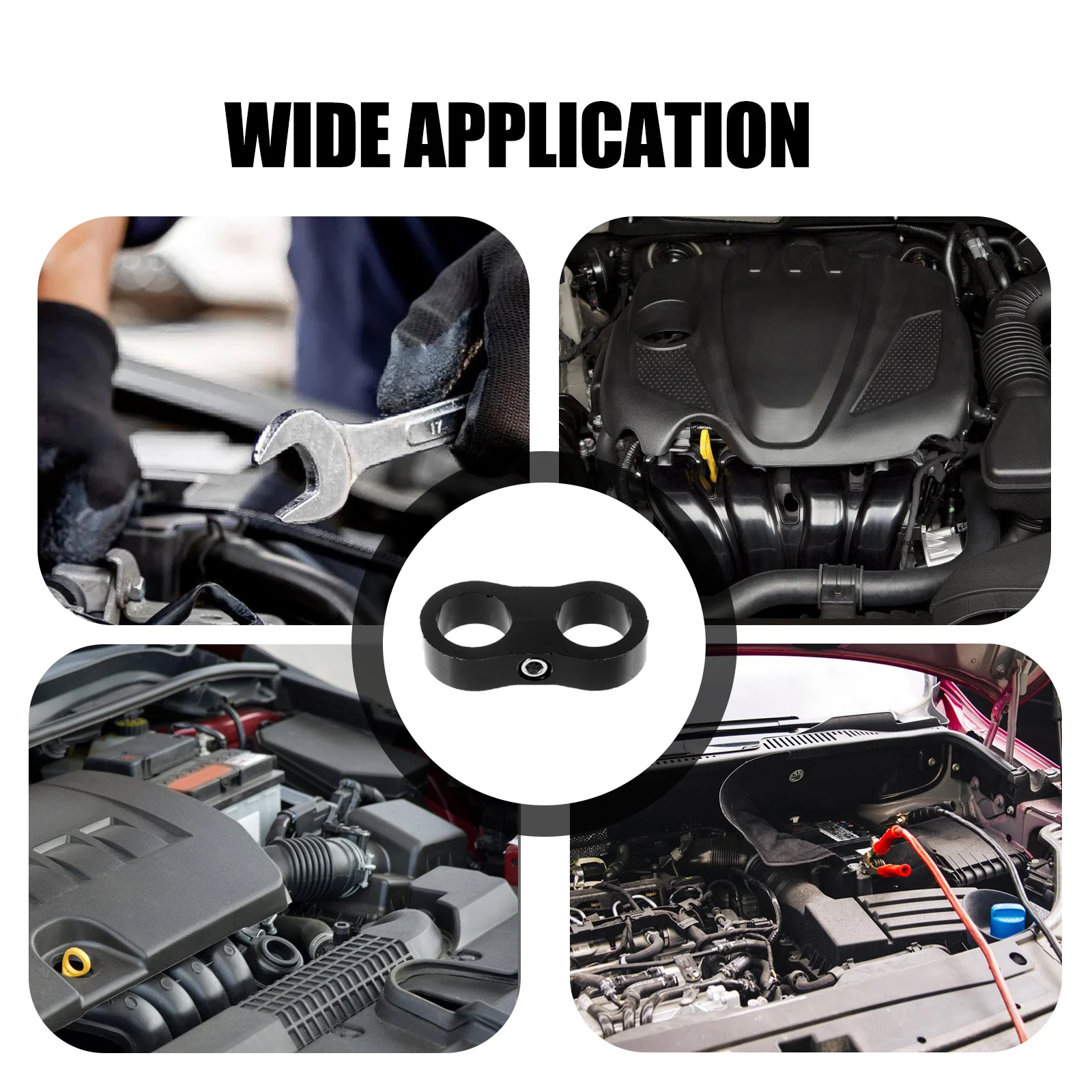 

2pcs Oil Hose Clamp Dual Hole Aluminum Brake Line Separator Clamp For Water Fuel 20Mm Hose Mounting Clips