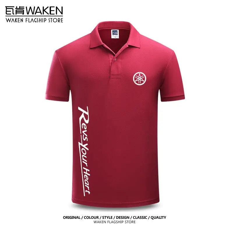 ياماها دراجة نارية R1M تعديل فارس ركوب البدلة قصيرة الأكمام قميص بولو الوقوف طوق الرجال الصيف عارضة #3