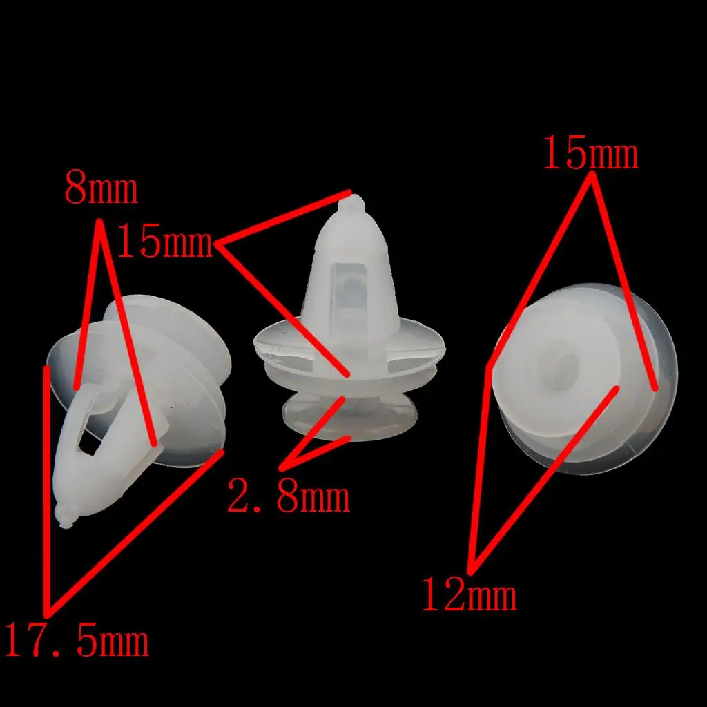 Durable Nylon Door Retainer Clips for Jeep 6502907 Car Door Panel Fasteners Vehicle Accessories White