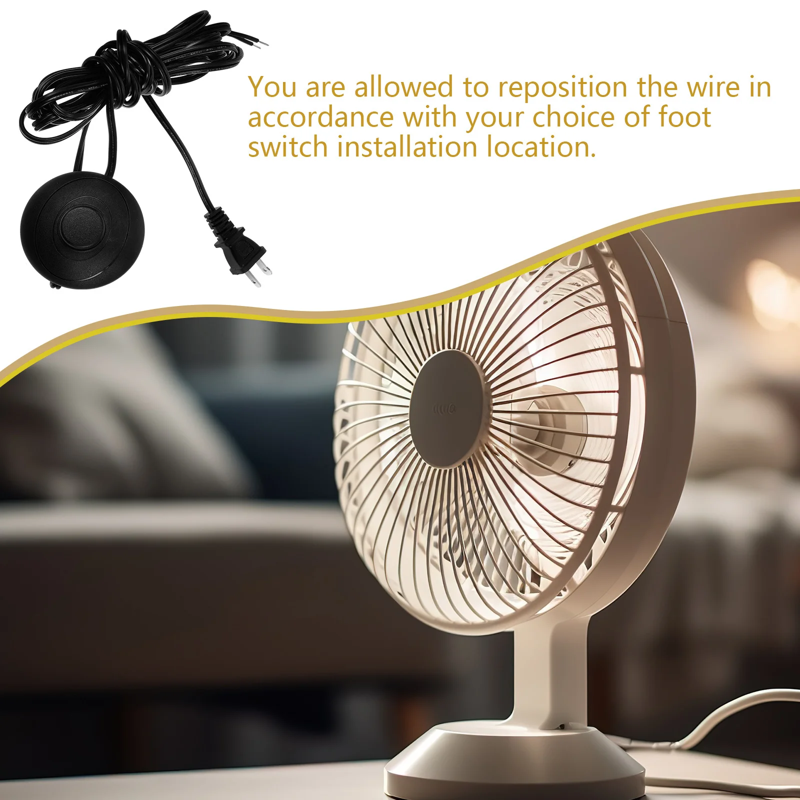 

Foot Switch Power Cord For Floor Lamp Table Lamp On Off Control Step On Button Extension Cord Home Office Lighting Use