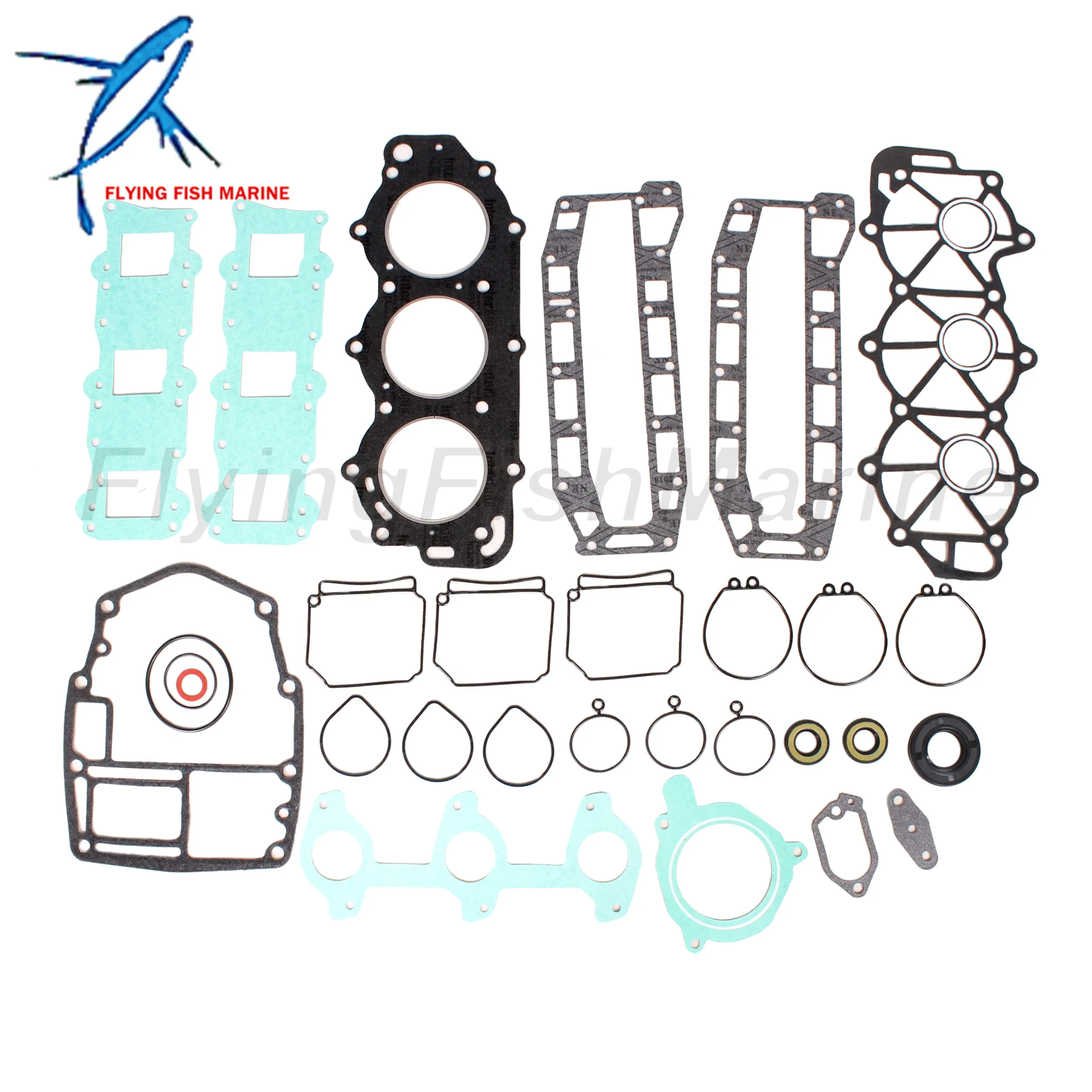 Outboard Motor 6H4-W0001-02/A2 6H4-W0001-01/A1/00 18-4419 18-4407 Power Head Gasket Kits for Yamaha 3 Cylinder 40HP 50HP