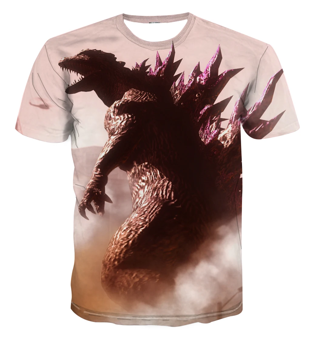 T-shirt fantasia dinosauro moda estiva T-shirt stampa 3D da uomo Casual maniche corte film film magliette divertenti Streetwears top