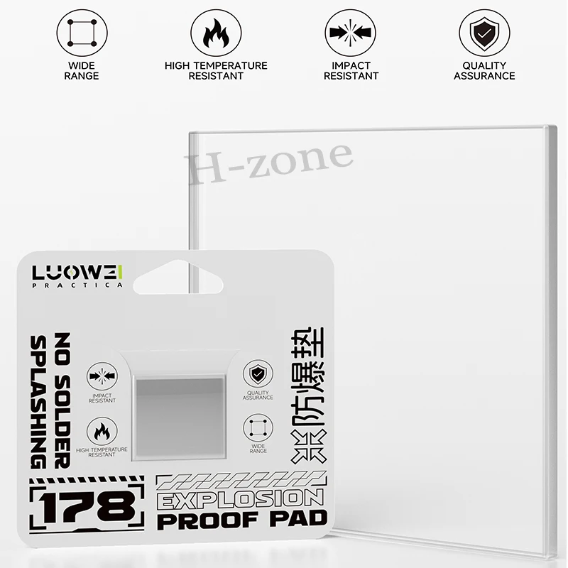 

LUOWEI LW-178 Взрывозащищенная стеклянная прокладка для защиты от расплавления припоя, белая, для ремонта телефонов BGA, инструмент для пайки