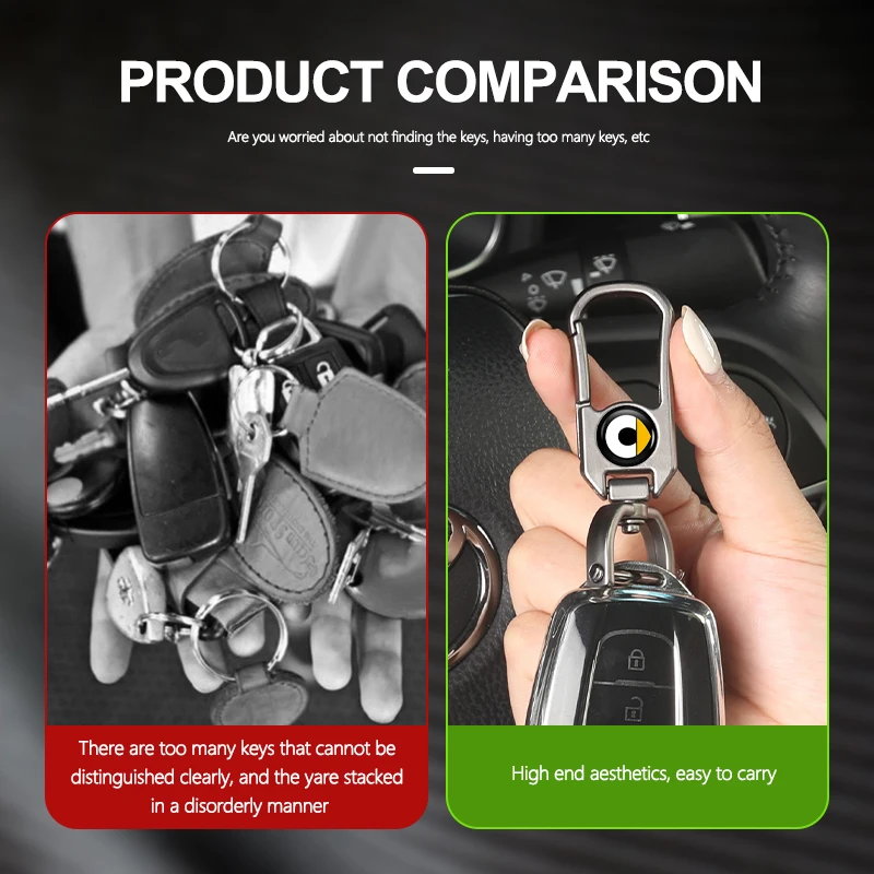 Metal Car Styling Keychain Emblems Keyring Key Decoration Ring For Smart Fortwo Forfour 451 453 450 452 454 Roadster Coupe