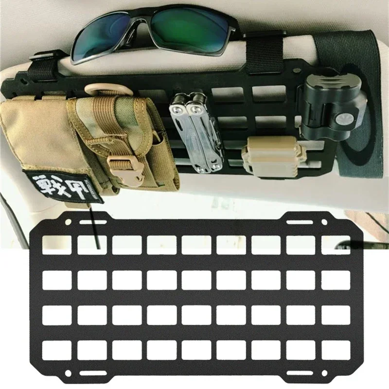 

Tactical Visor Organizer Car Car ABS Plastic Molle Panel Interior Accessories Molle Package EDC Tool Car Panel