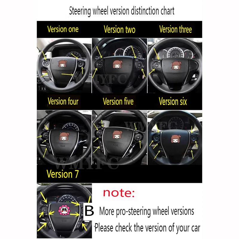 Car Steering Wheel Decorative Frame Sticker Interior Modification For Honda Accord 2013 2014 2015 2016 2017 Ninth Generation