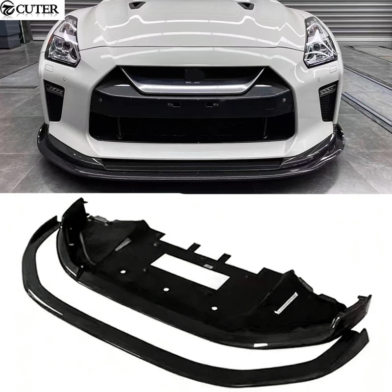 

Карбоновый сплиттер переднего бампера GTR R35 EBA BKSS для Nissan GT-R R35, комплект обвеса, 2017 год