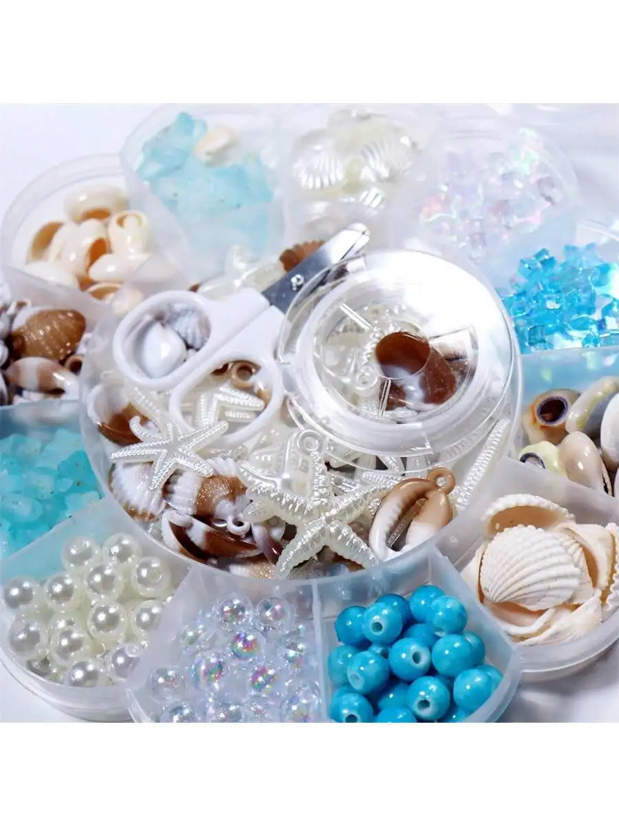 

8-28 мм синий и белый жемчуг DIY Ocean Pearl Set, акриловые бусины, браслеты «сделай сам», браслеты, цепочки для телефона, праздничные подарки