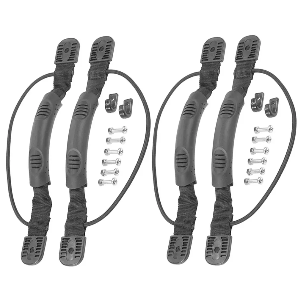 

Комплект из 4 сменных ручек для каяка, противоскользящие боковые ручки для переноски лодок, каноэ, динги с эластичным тросом, из ПП-сплава и ПВХ