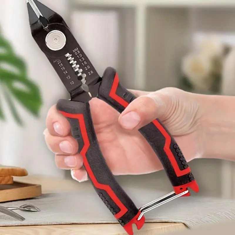 Alicates Pelacables de 6 pulgadas, cortador de pelado automático, prensado de cables, herramientas de reparación de electricista, herramienta pelacables, herramientas manuales