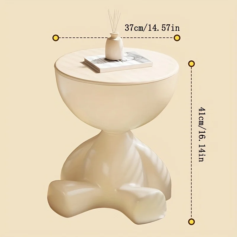 Creative bear shaped plastic bedside table,minimalist coffee table in small space,multifunctional bedside table,easy to assemble image 2