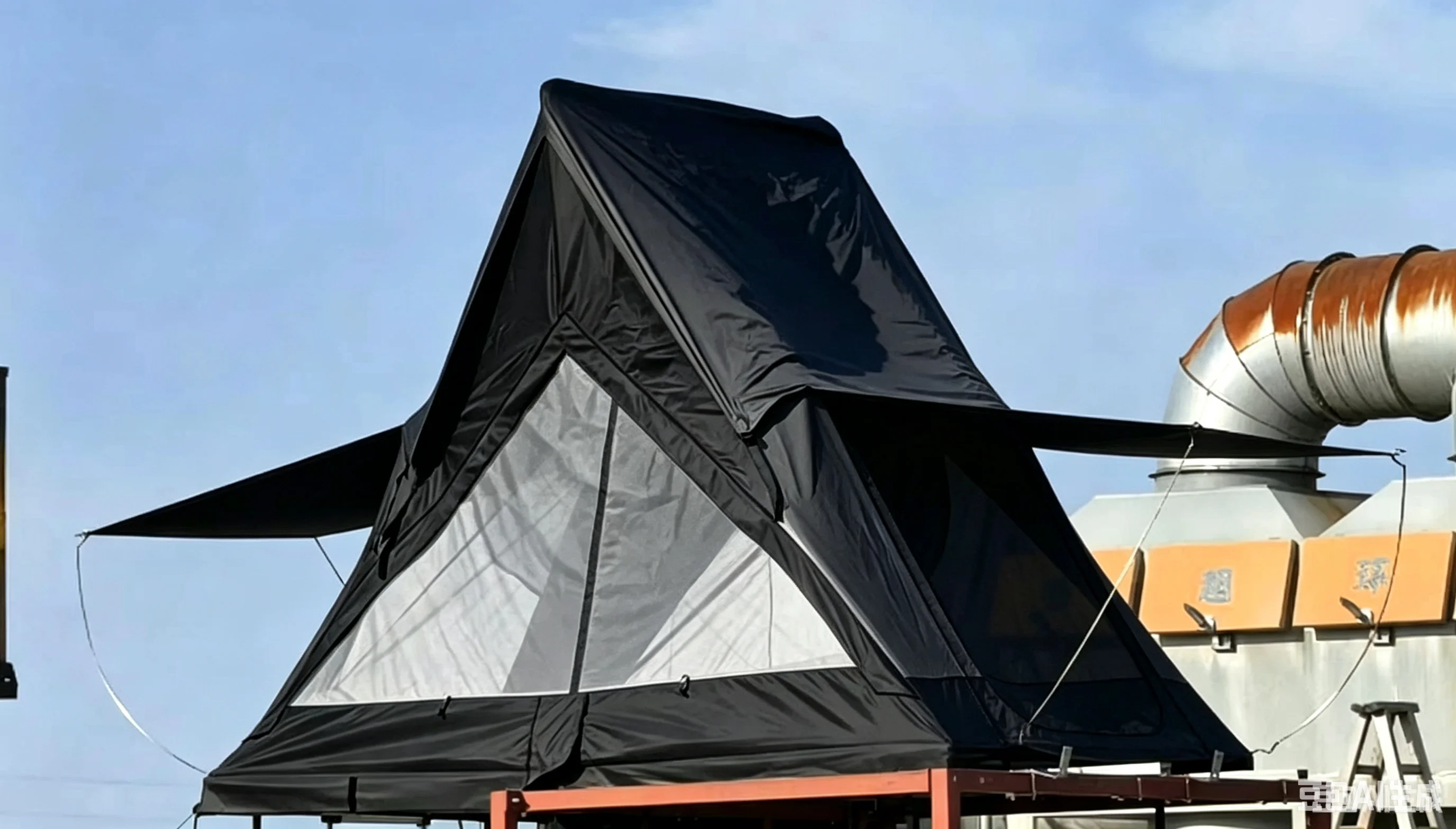 New Double-layered, Height-enhanced, Ultra-thin Triangle-shaped Soft Roof Top Tent Triangle