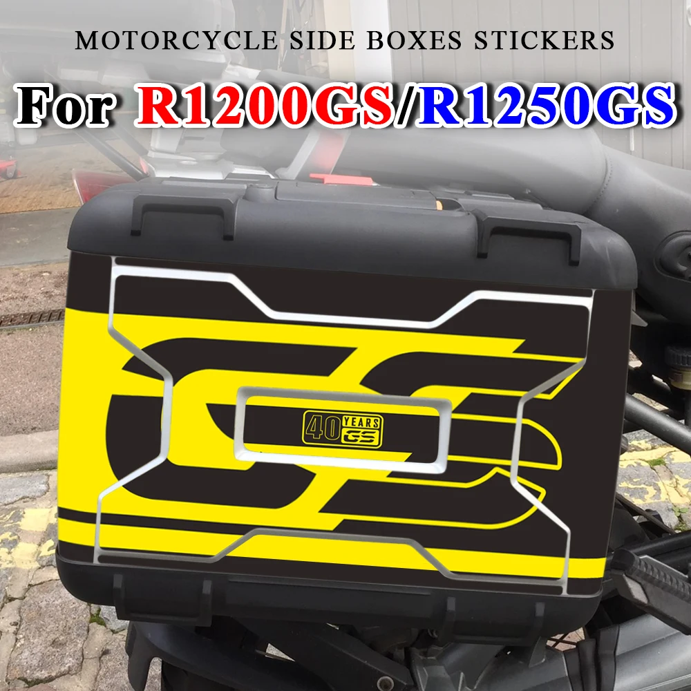 PVC Motorcycle Side Boxes Stickers For R1200GS R 1200 GS 04-12 Waterproof Decal Accessories For BMW Vario Case R1250GS 2019-2024