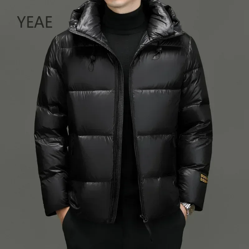 

YEAE Black Gold and White Duck Down Short Down Jacket Designer Clothes Men Padded Jacket Warm Man Winter Coat Casual Man Sack