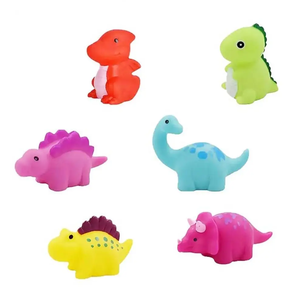 Juguetes de bañera de dinosaurios de inducción, juego de agua, animales lindos, juguetes de baño flotantes, dinosaurio brillante, juguete flotante iluminado de dibujos animados