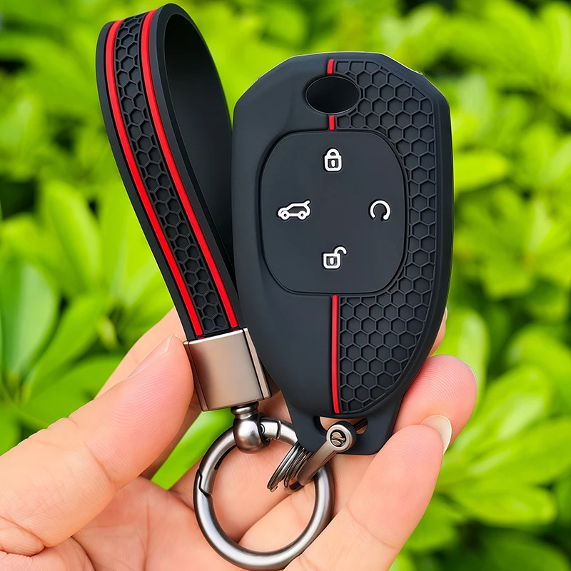 Silicone Car Remote Key Case Cover Shell for Trumpchi GAC 2021 Empow J11 J12 J13 J14 J15 J16 GS8 Protector Keychain Accessories
