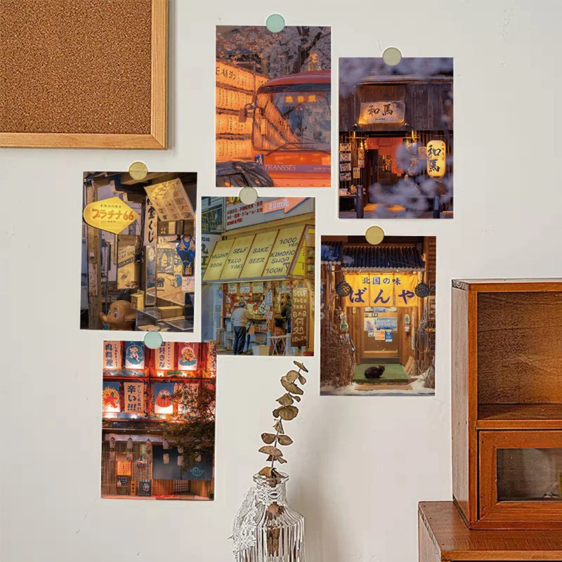 Ins Japanese Style Tavern Decorative Card Dining Room Background Wall Decor Postcard Home Decor Diy Photo Props 10 Sheets