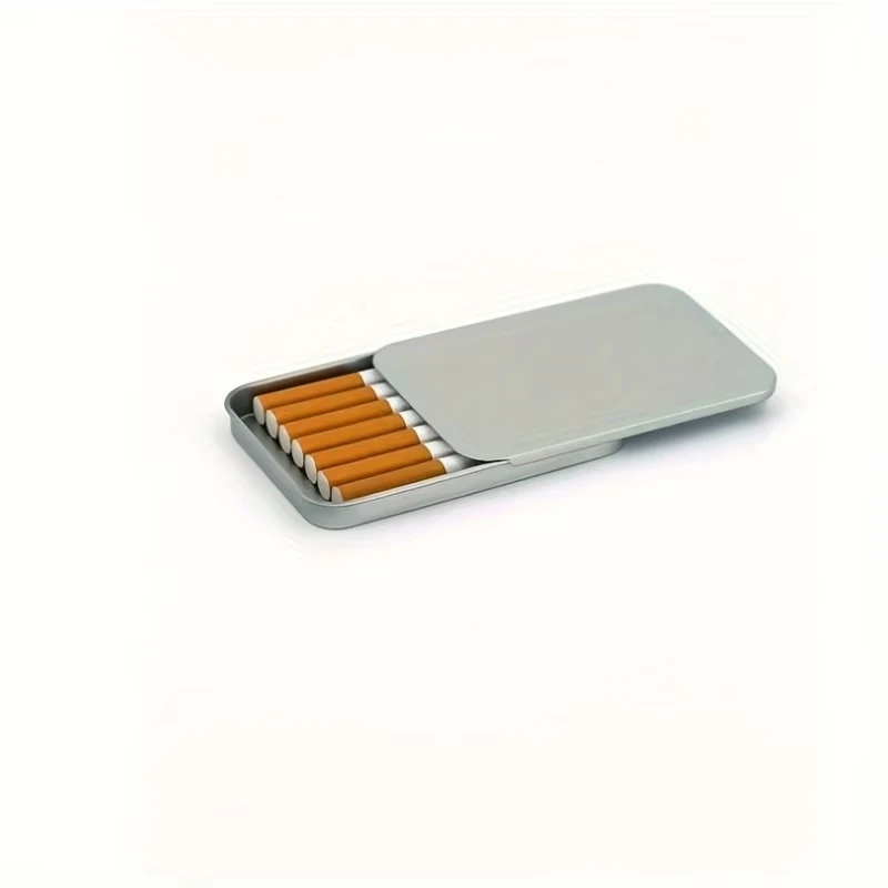 Push Pull Box Small Iron Box Portable Mini Slide Cover Small Storage Box Drawer Style Decoration Dental Floss Medicine Box