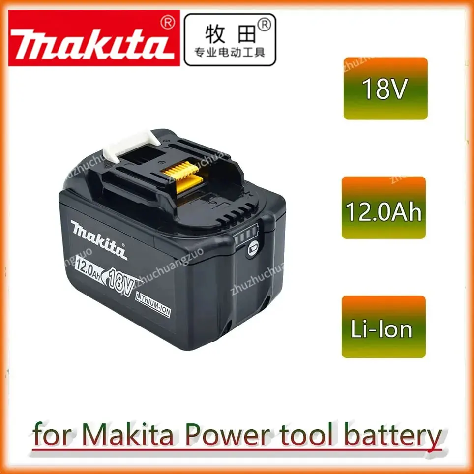 

100% Makita Replacement 18V 12.0Ah Battery For BL1830 BL1830B BL1850 BL1850B BL1840 BL1840B rechargeable battery LED indicateur