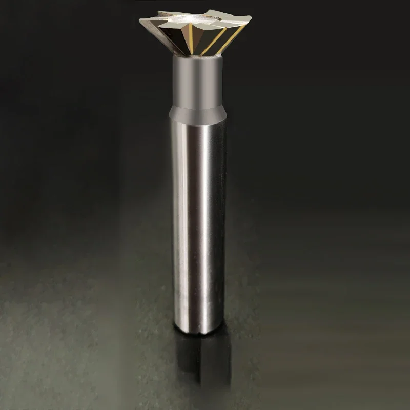 HSS Dovetail Cutter 45 55 60 Degree 8mm 16mm 25mm Dovetail End Mill High Speed Steel HSS Dovetail Cutter