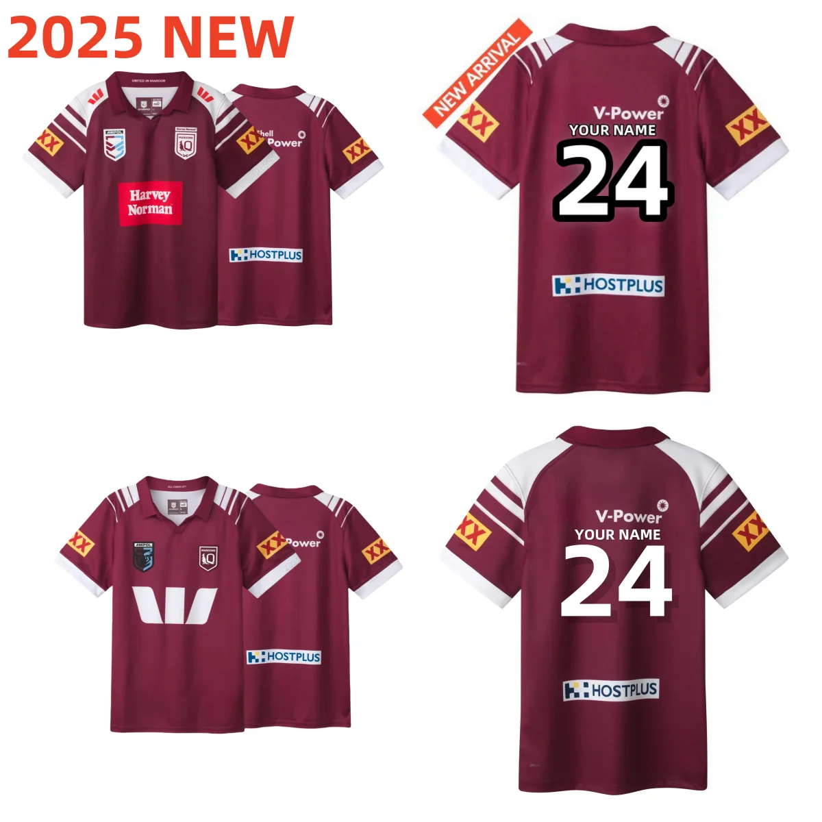 QLD STATE OF ORIGIN 2025 NRL MAROONS JERSEY