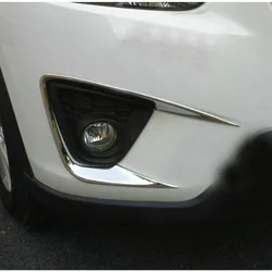 ABS Chrome  Car Front fog lamp lights cover Trim Auto car Accessories fog lamps Sticker for Mazda CX5 CX-5 2013 2014 2015
