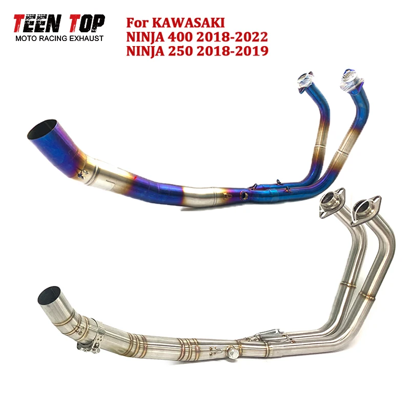 

51mm Stainless Steel Motorcycle Exhaust Pipe For Kawasaki Ninja250 Ninja400 Exhaust Header Ninja 250 400 Escape Moto Front Pipe