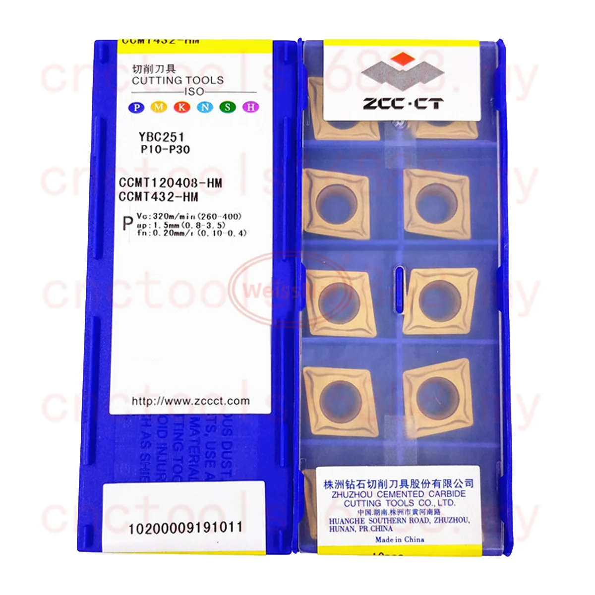 

ZCC.CT CCMT09T304 CCMT09T308 CCMT120404 CCMT120408-HM YBC251 YBC252 Твердосплавные пластины CCMT Вставки