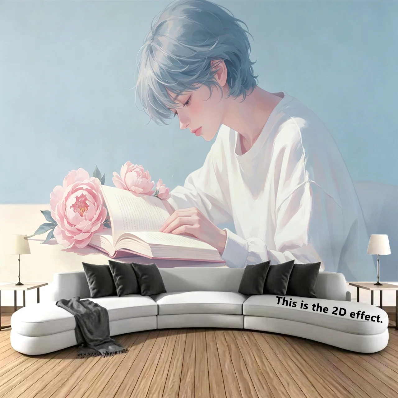 Cozy Reading Boy Background Cloth Hanging Cloth Bedroom Bedside Decorative Wall Cloth Dormitory Tapestry