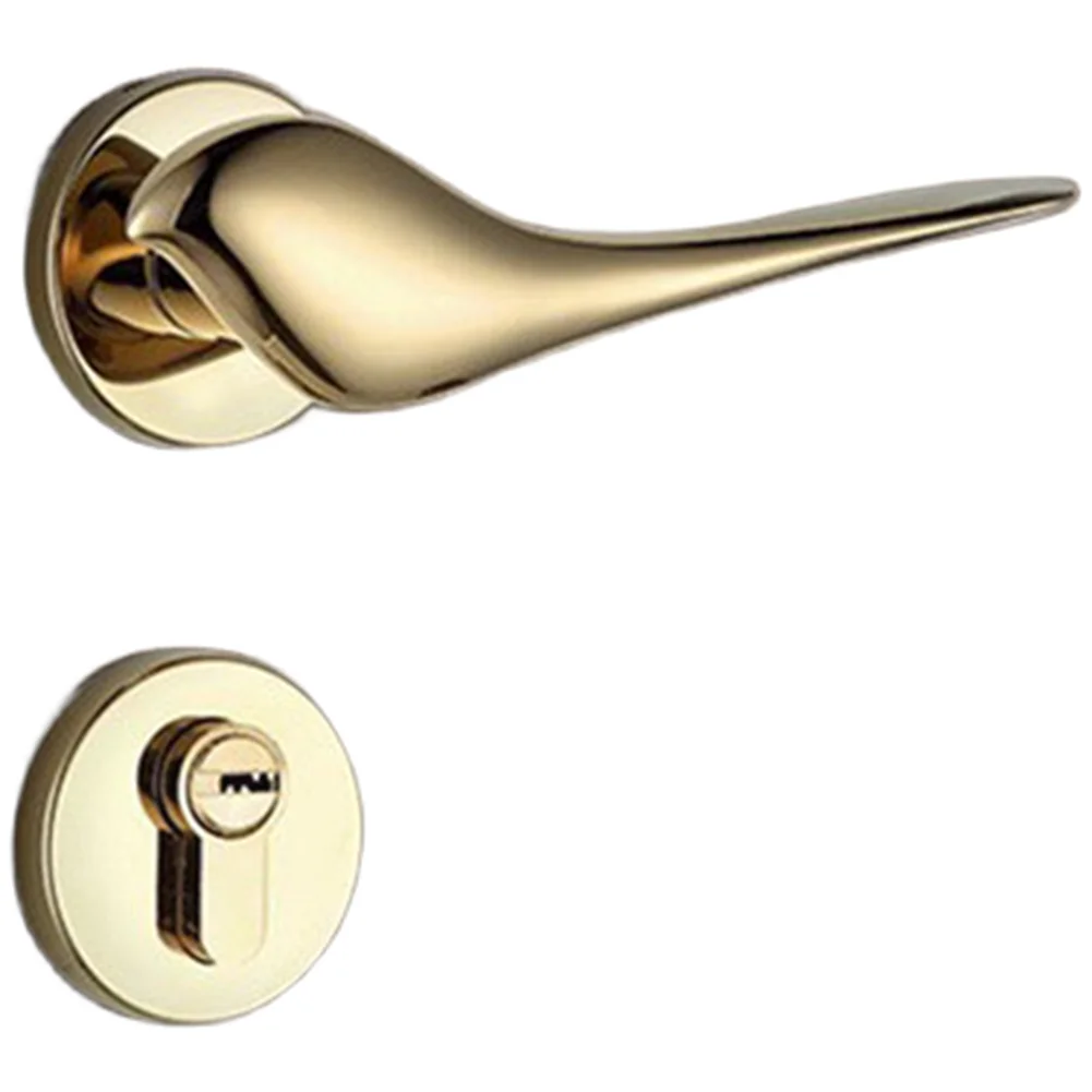 

Bedroom Door Lock Zinc Alloy Bird Handle Solid Wood Construction with Smooth Electroplated Finish and Upgraded Lock Mechanism