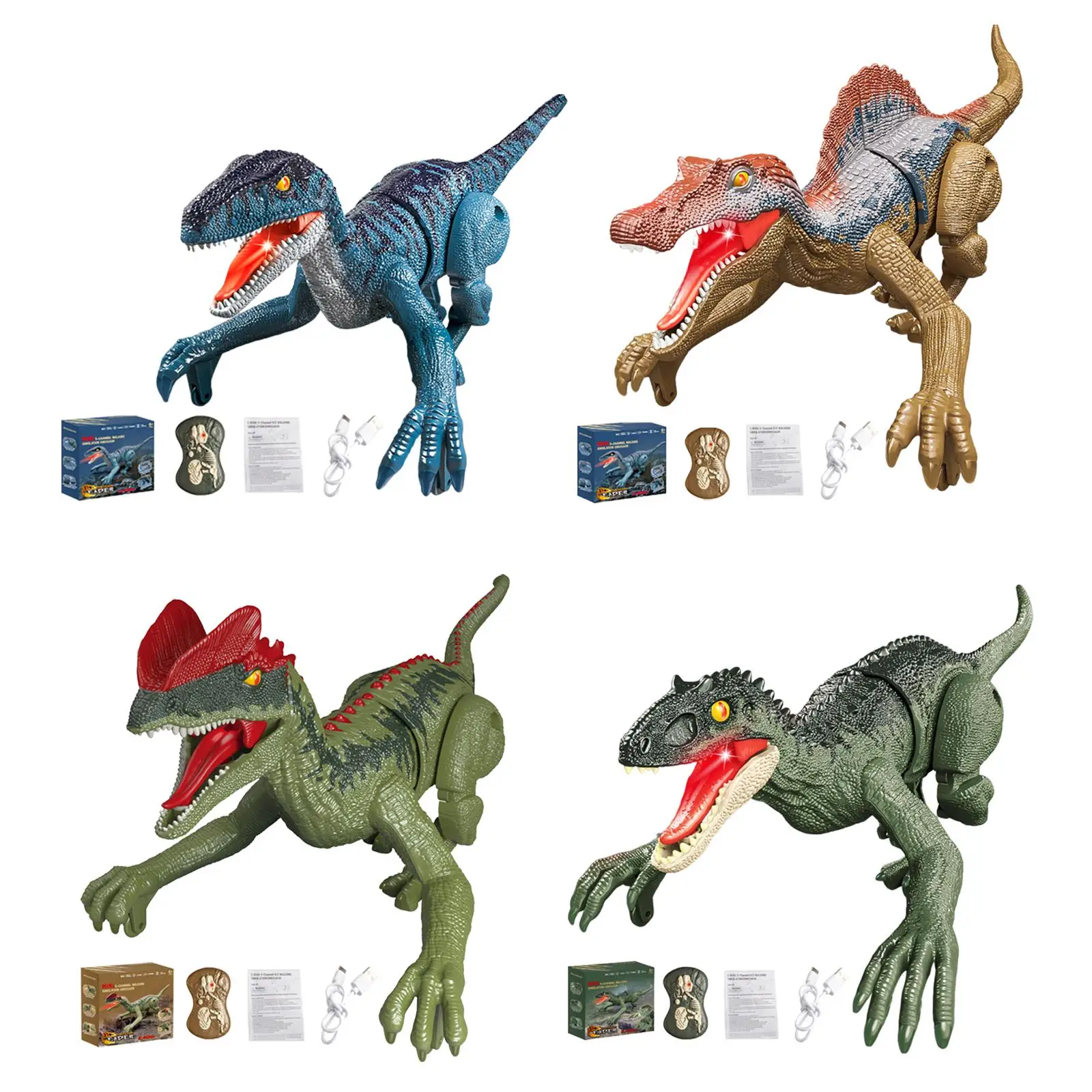 Remote Control Dinosaur Toys with Sound and Light Interactive Toy Children Dinosaur Toys for Children Toddlers Boys Girls Kids