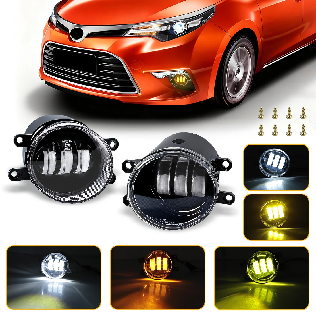 

LED Fog Lamps For Toyota Fit Corolla RAV4 Camry Yaris Prius CHR Hilux Lexus Car Headlight Daytime Running Light DRL Daylight 12V