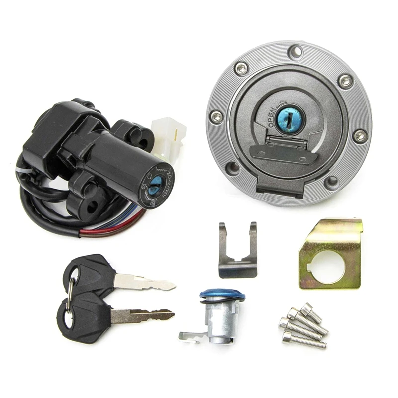 Ignition Switch Gas Cap Seat Lock Key Set for YZF R1 02-03 07-22 R6 2004 2006-2022 FJR1300 2001-2022 FZ6