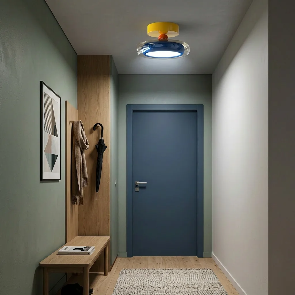 Wowvi Memphis Style LED Ceiling Light Full Spectrum Eye Protection Aisle Hallway Entrance Lamp Kids Room Corridor Decor Light