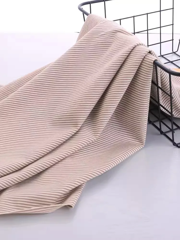 wide 1mm stripe 100% cotton knitting elastic fabric DIY sewing clothing cloth 165cm wide 100% tissu hometextile tela sewing