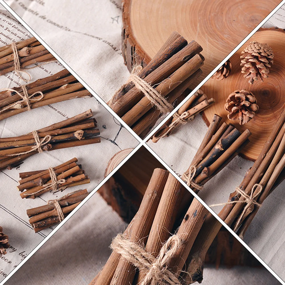 

21Pcs Christmas Pine Cones Wood Sticks Natural Wood Slices DIY Craft Kit Holiday Table Decor Rustic Ornament Pine Cone Ornaments
