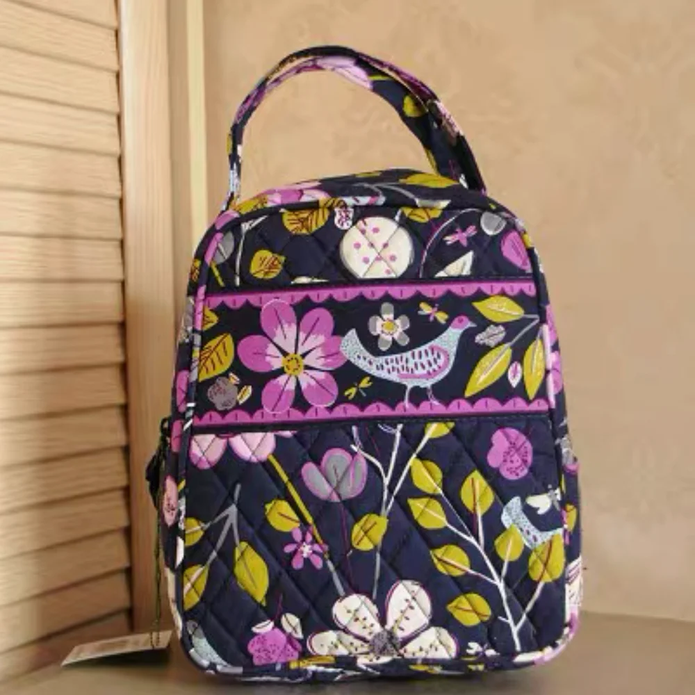 VB Pure Cotton Lunch Bag Lightweight Lunch Box Bag Convenient Bag Waterproof Handbag Inside