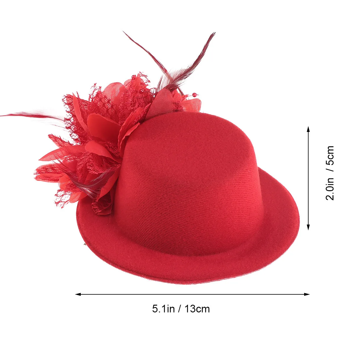 دبابيس الشعر الصغيرة الشاش Homburg 13 سنتيمتر مشبك زهرة أغطية الرأس حفل زفاف إكسسوارات الشعر قبعة دبابيس الشعر