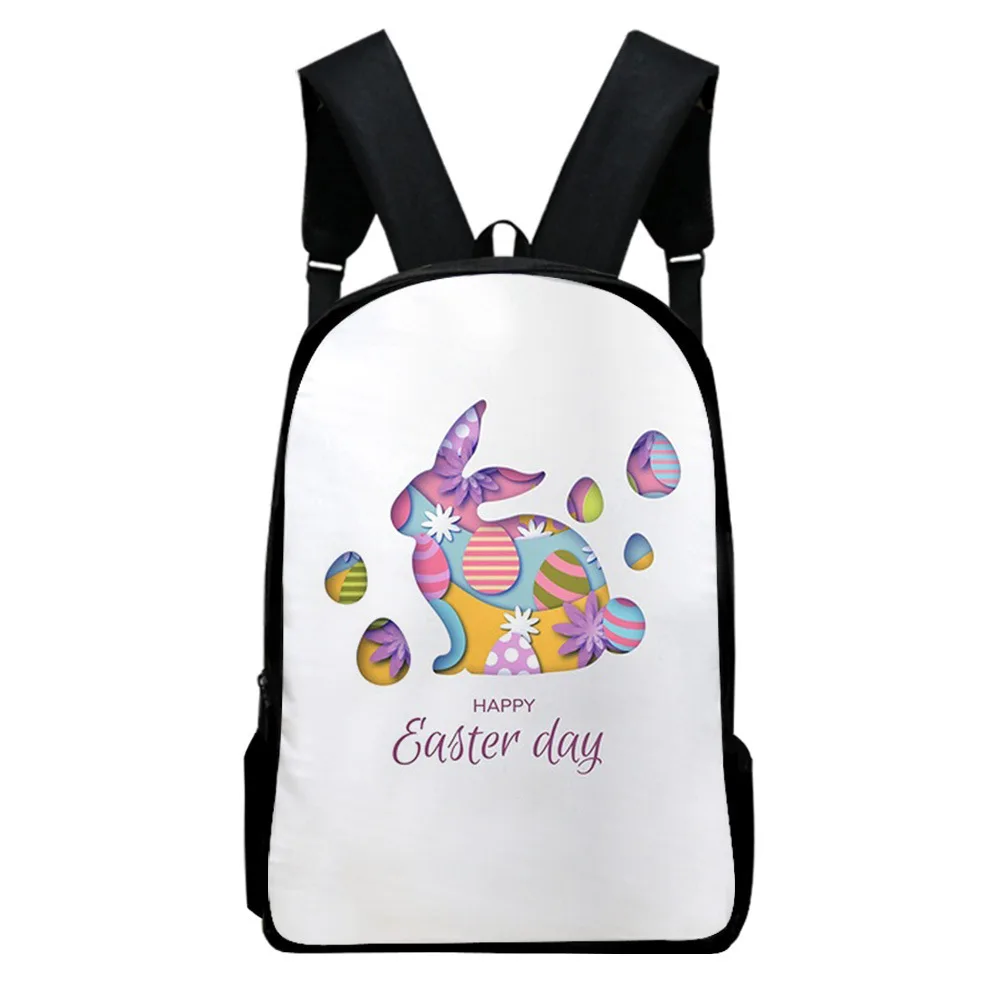 Easter Day Cross Mochilas Escolares para Crianças, Estampa de Jesus Ressuscitado para Meninas, Mochilas Femininas, Casual, Grande Capacidade, Mochila Diária, 16"