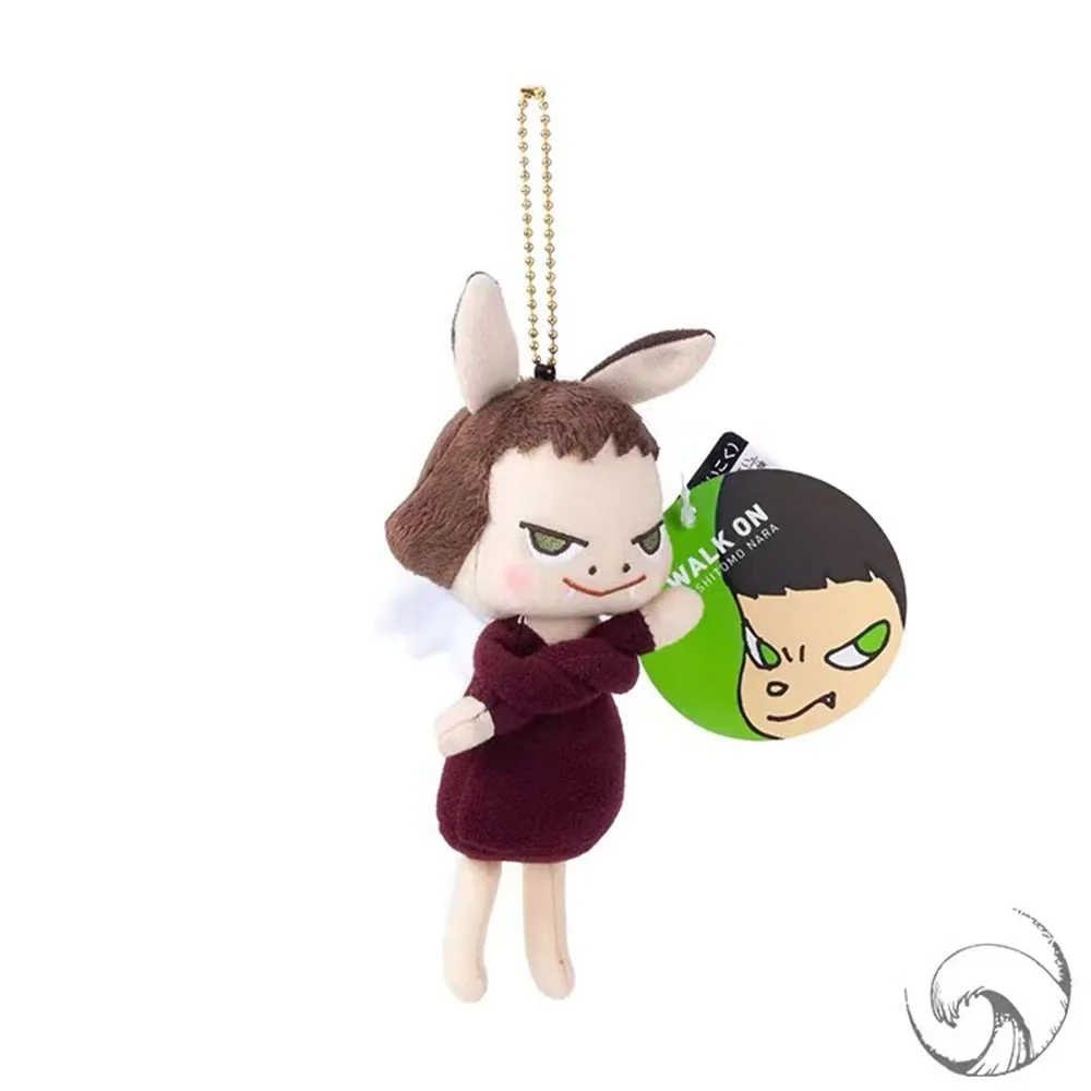 Cartoon Single Nara Yoshitomo Nara Devil Angel Wings Keychain Keyholder Toy Decoration Key Pendant Ornament Children GIft