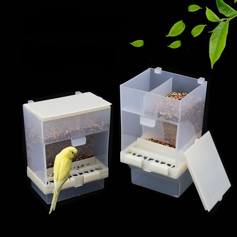 1Pcs Pet Bird Prevention Splash Food Container Parrot Hanging Automatic Feeder Bird Feeder Starling Tiger Skin Peony