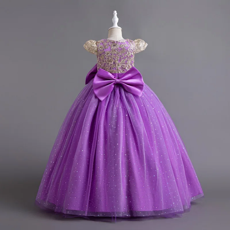4-14 Y Girls Elegant Wedding Flower Girl Dress for Princess Party Pageant Formal elegant evening gown for Girls