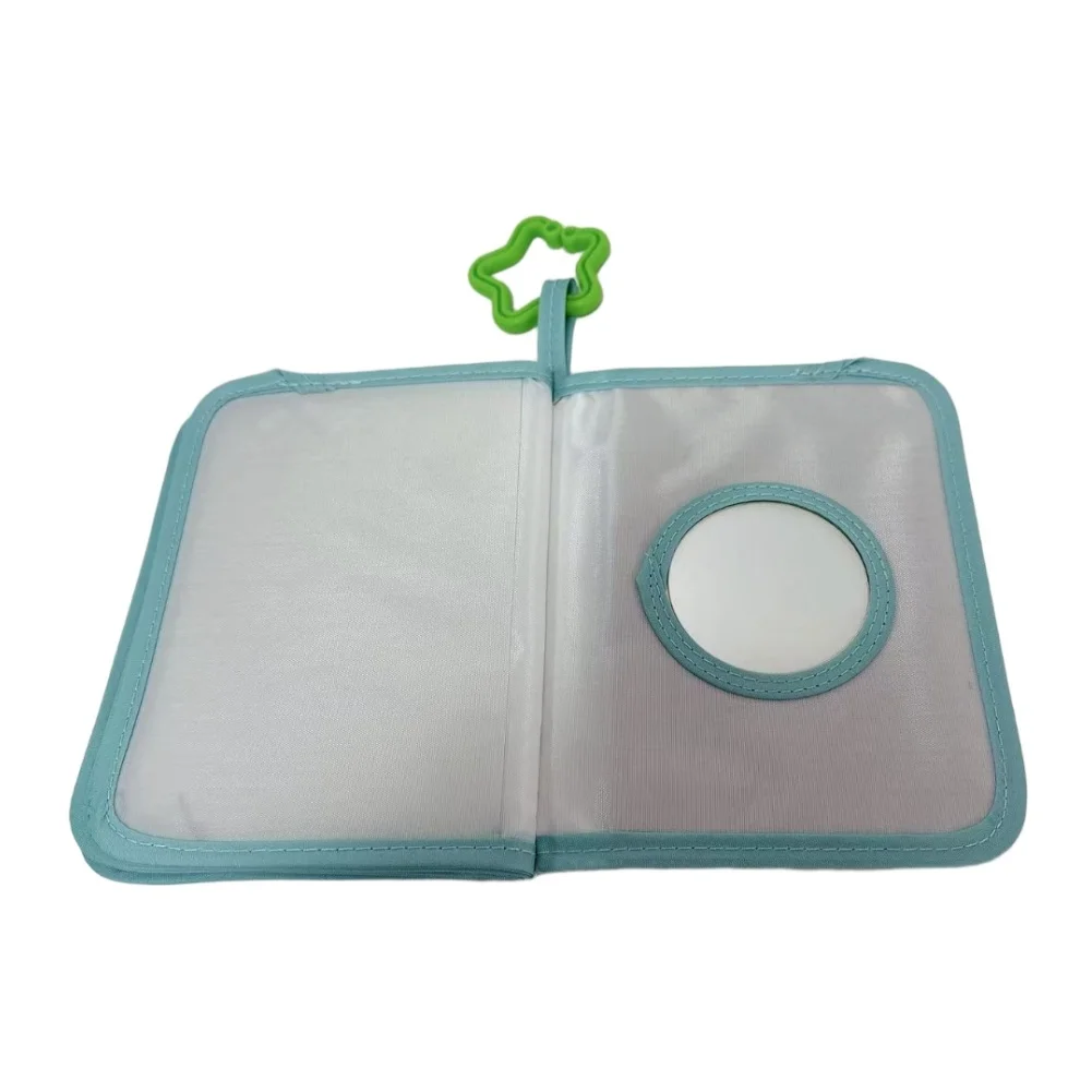 Baby Memory Keeper Album 14x18cm Size Stores 17 Photos 4x6 Inches with Built in 8.3 cm Mirror Soft Cloth Finish