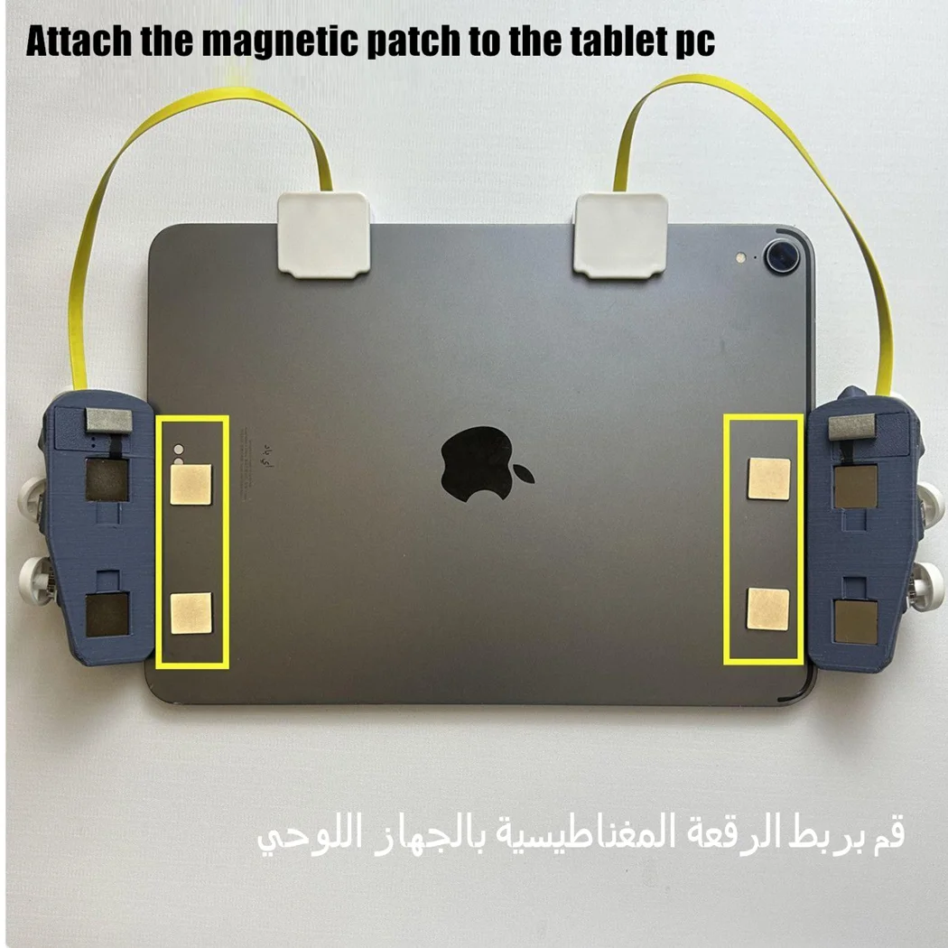Controlador de juego magnético DIY, Gamepad para tableta Ipad, 8/6/4 botones, disparo continuo de pulso, gatillo PUBG para 7,9 pulgadas a 13,4 pulgadas