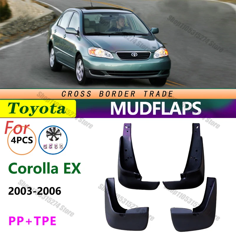 Suitable for 03-06 Toyota Corolla Car Accessories Corolla EX Front and Rear Fender Modification Black