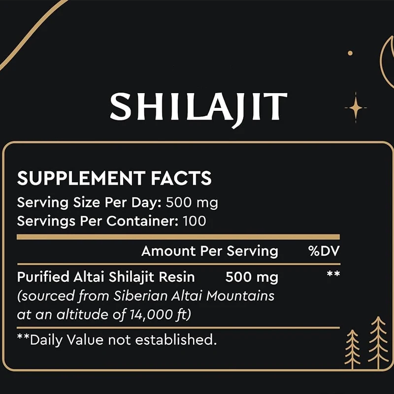 Shilajit resin contains fulvic acid and trace minerals, supporting metabolism and immune system